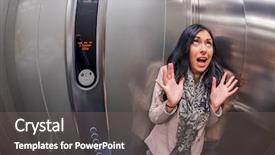  Presentation with claustrophobia - Slides enhanced with claustrophobia in an elevator background and a gray colored foreground