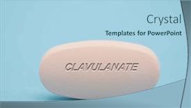  Presentation with pharmaceutical - Theme having clavulanate-pharmaceutical-medicine-pills-tablet background and a light blue colored foreground