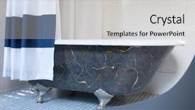  Presentation with feet - Slide deck with clawfoot bathtub with platinum claw background and a light gray colored foreground