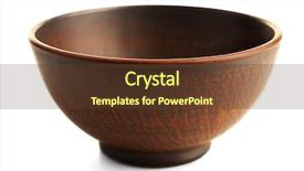  Presentation with clay - Presentation theme having clay bowl isolated on white background and a tawny brown colored foreground