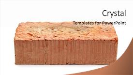  Presentation with white brick - Audience pleasing PPT layouts consisting of clay brick isolated on white backdrop and a white colored foreground