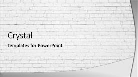  Presentation with white brick - Beautiful PPT theme featuring clay bricks - background image of blank white backdrop and a white colored foreground