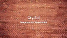 Presentation with old brick wall texture - Beautiful presentation design featuring clay bricks - old red brick wall texture backdrop and a coral colored foreground