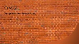  Presentation with old brick wall texture - Beautiful PPT theme featuring clay bricks - old red brick wall texture backdrop and a red colored foreground