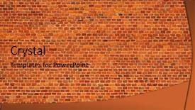  Presentation with old brick wall texture - PPT theme with clay bricks - old red brick wall texture background and a red colored foreground