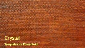  Presentation with old brick wall texture - Amazing PPT layouts having clay bricks - old red brick wall texture backdrop and a tawny brown colored foreground