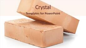  Presentation with white brick - Colorful slides enhanced with clay bricks - red brick on a white backdrop and a lemonade colored foreground