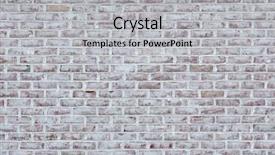  Presentation with brick wall texture - Amazing slide deck having clay bricks - whitewashed brick wall texture backdrop and a light gray colored foreground