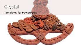  Presentation with carnival - Presentation theme having clay-carnival-mask background and a lemonade colored foreground