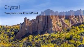  Presentation with ridges - PPT theme consisting of clay-cliffs-are-natural-formations background and a light blue colored foreground