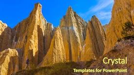 Presentation with new zealand - Presentation enhanced with clay cliffs are tall pinnacle background and a tawny brown colored foreground