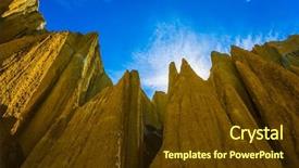 Presentation with new zealand - Audience pleasing slide deck consisting of clay cliffs are tall pinnacles backdrop and a tawny brown colored foreground