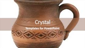  Presentation with clay - Presentation design enhanced with clay cup isolated on white background and a red colored foreground