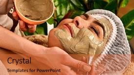  Presentation with therapeutic - Presentation theme enhanced with clay face in therapy background and a red colored foreground