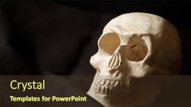  Presentation with skull - Presentation featuring clay-figure-of-a-human background and a tawny brown colored foreground