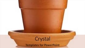  Presentation with clay - Presentation theme enhanced with clay flower pot with saucer background and a red colored foreground