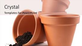  Presentation with soil - Colorful presentation theme enhanced with clay flower pots and soil backdrop and a lemonade colored foreground