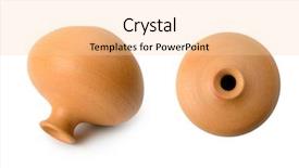  Presentation with jars clay - PPT theme having clay jars from different angles background and a lemonade colored foreground