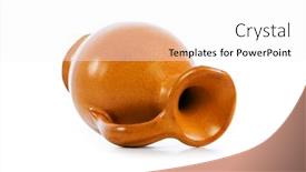  Presentation with jars clay - Slide deck featuring clay jars isolated on the white background background and a white colored foreground