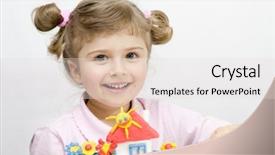  Presentation with creative - Presentation featuring clay models - creative playing with plasticine background and a  colored foreground