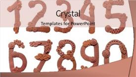  Presentation with clay - Colorful PPT theme enhanced with clay numbers on a white backdrop and a  colored foreground