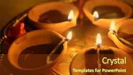  Presentation with indian - Theme consisting of clay pot - close up many earthen indian background and a tawny brown colored foreground