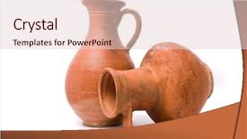  Presentation with clay - Cool new presentation theme with clay pot - jugs on white background backdrop and a lemonade colored foreground