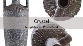  Presentation with old antique pottery pottery old - Audience pleasing presentation design consisting of clay pot - old wine pitcher jug crock backdrop and a light gray colored foreground