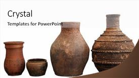  Presentation with clay - Cool new PPT theme with clay pots on a white backdrop and a white colored foreground
