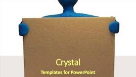  Presentation with clay - Cool new presentation with clay puppet - holding blank recycled paper backdrop and a coral colored foreground