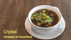  Presentation with pork rib - Beautiful presentation theme featuring clay tea pot - bak kut teh thai chinese backdrop and a tawny brown colored foreground