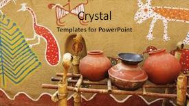  Presentation with clay - Slide deck featuring clay water pots in front background and a yellow colored foreground