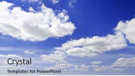  Presentation with plain clear navy blue blue and white cloudy - Cool new slides with clean air - blue sky with white clouds backdrop and a  colored foreground