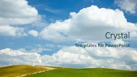  Presentation with clean air - Beautiful theme featuring clean air - blue sky backdrop and a light blue colored foreground