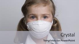  Presentation with particle - Beautiful theme featuring clean air - little girl wearing a particle backdrop and a light gray colored foreground