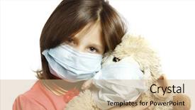  Presentation with toy - Audience pleasing presentation theme consisting of clean air - little girl with toy wearing backdrop and a coral colored foreground