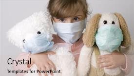  Presentation with mask - Amazing PPT layouts having clean air - little girl with toys wearing backdrop and a lemonade colored foreground