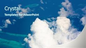  Presentation with paradise - PPT layouts having clean air - nature paradise daylight background and a ocean colored foreground