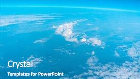  Presentation with clean air - Cool new slide deck with clean air heavens below backdrop and a teal colored foreground