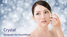  Presentation with indian woman face beauty - Amazing slides having clean and fresh elegant lady backdrop and a sky blue colored foreground