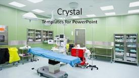  Presentation with light hospital - Beautiful theme featuring medical surgery - empty clean and light operation backdrop and a light gray colored foreground