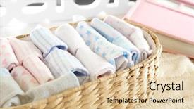  Presentation with linen - Slide deck enhanced with album girly - clean baby linen on knitted background and a lemonade colored foreground