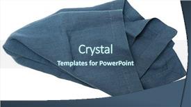  Presentation with table napkin - Beautiful theme featuring clean blue table napkin isolated backdrop and a ocean colored foreground