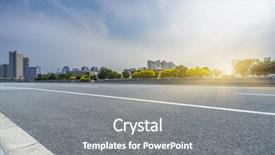  Presentation with china shanghai - Colorful slide deck enhanced with clean city road shanghai china backdrop and a gray colored foreground