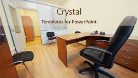  Presentation with cabinet - Presentation design enhanced with clean desk - interior of empty office cabinet background and a lemonade colored foreground