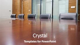  Presentation with office room - Presentation enhanced with clean desk - modern office meeting room interior background and a violet colored foreground