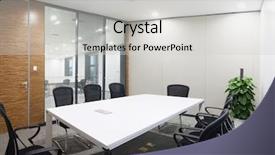 Presentation with office room - Cool new theme with clean desk - modern office meeting room interior backdrop and a light gray colored foreground
