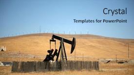  Presentation with energy oil - Audience pleasing PPT layouts consisting of clean development mechanisim - oil pump pumps oil backdrop and a light blue colored foreground