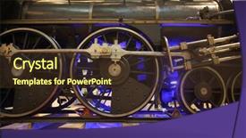  Presentation with train - Presentation enhanced with clean development mechanisim - train wheels background and a tawny brown colored foreground