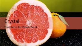  Presentation with dark colon cancer - Colorful presentation theme enhanced with clean eating - ripe sweet tangerine and grapefruit backdrop and a coral colored foreground